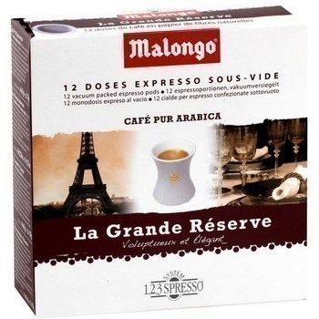 MALONGO ; Dosettes de café La Grande Réserve pur arabica 12×6,5 g –  Dispatche.com